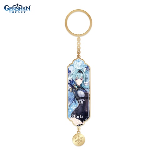 Брелок металический Character Banner Art Metal & Resin Keychain Born of Ocean Swell Eula[ПОДАРКИ]
